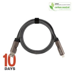 Câble universel 4 en 1, RPET, 60W