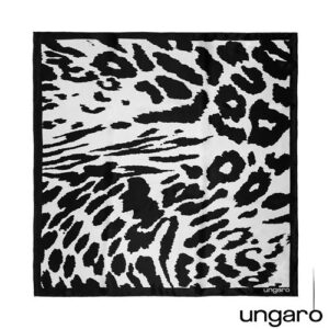 Foulard soie Lina White & Black