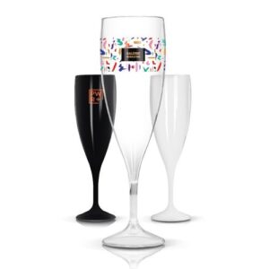 FLUTE A CHAMPAGNE EN PLASTIQUE REUTILISABLE TRITAN 14 cl RAS BORD