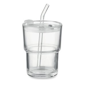 SIP Gobelet verre et paille 400ml