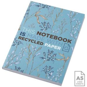 Cahier Novella Austen A5 recyclé à couverture souple de 100 feuilles