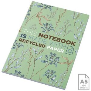 Cahier Novella Austen recyclé A5 à couverture souple de 50 feuilles
