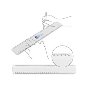 REGLE PLASTIQUE (SAN) TRANSPARENTE 30 cm