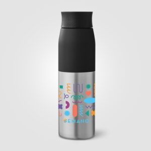 Bouteille Borealis à couvercle à torsion en acier inoxydable recyclé - 650 ml