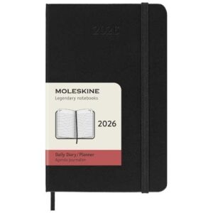 Agenda de poche quotidien 12 mois Moleskine à couverture rigide