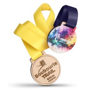MÉDAILLE BOIS -70MM- MADE IN FRANCE