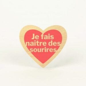 Sticker en bois Woodstick coeur