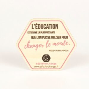 Sticker en bois Woodstick hexagone