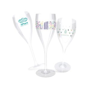 FLUTE CHAMPAGNE EN PLASTIQUE REUTILISABLE (SAN) 16 cI RAS BORD