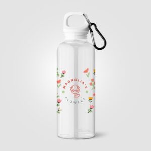 Gourde de vélo Doli, bouchon à vis avec mousqueton, rPET - 500 ml