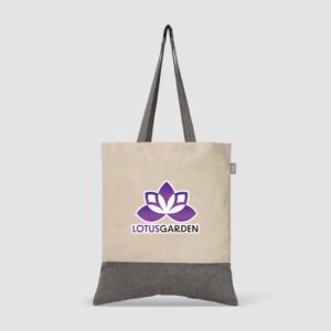 Quebec - Sac fourre-tout en coton recyclé bicolore 140 gsm