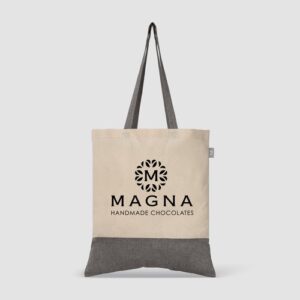 Quebec - Sac fourre-tout en coton recyclé bicolore 140 gsm