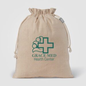 Sac cadeau en coton recyclé de 110 gsm (moyen)