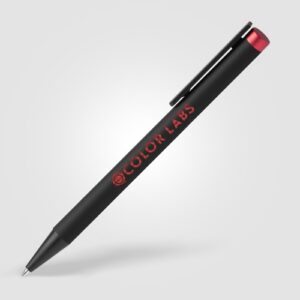 Stylo bille Volos en aluminium recyclé, finition miroir couleur