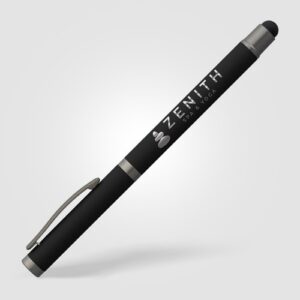 Stylo gel à stylet Bowie en aluminium recyclé