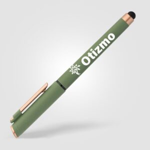 Stylo gel stylet York, plastique recyclé, finition bronze