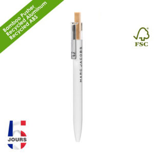 AAARR Stylo bille Alu Recylé Blanc Mat FR