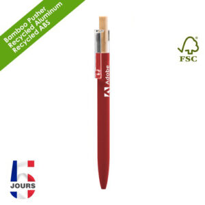 AAARR Stylo bille Alu Recylé rubber Noir FR