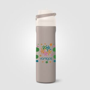 Gourde Lynk, acier inoxydable recyclé, bouchon avec paille, étanche - 680 ml