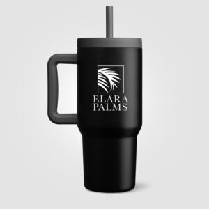 Mug Grosche Aspen, acier inoxydable, triple paroi isolante, avec paille - 945 ml