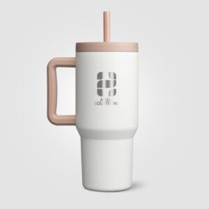 Mug Grosche Aspen, acier inoxydable, triple paroi isolante, avec paille - 945 ml