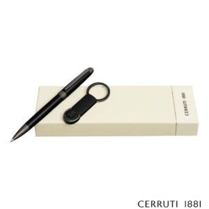 Parure CERRUTI 1881 (stylo bille & porte-clefs)