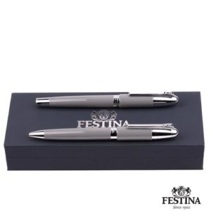 Parure Classicals Chrome White (stylo bille & stylo plume)