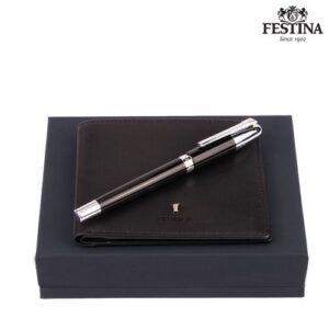 Parure Festina Black (stylo roller & portefeuille)