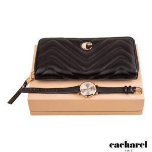 Parure Odeon Black (portefeuille voyage & montre)