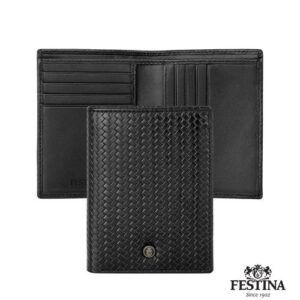 Porte-cartes Double Interlace Black