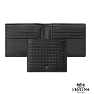 Portefeuille-cartes Interlace Black