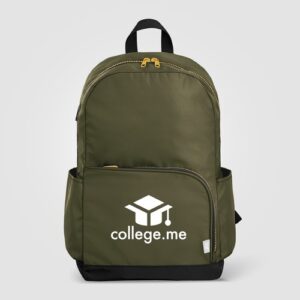 Sac à dos Kora, double poche, fermeture éclair dorée, rPET, 38 cm - 20 L