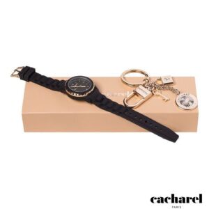 Set Porte-clefs Alix Gold + Montre Albane Black