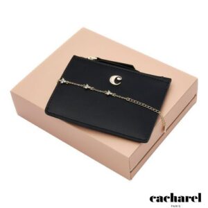 Set Porte-monnaie Andrea Black + Bracelet Ambre Gold