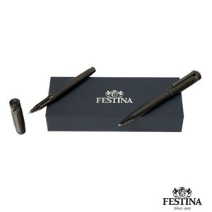 Set Stylo bille Bold Stripe Black + Stylo roller Bold Stripe Black