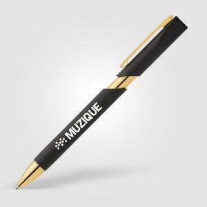 Stylo Aurelia avec finitions dorées en plastique recyclé