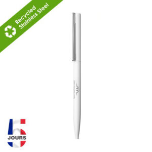 Stylo bille Sari THIN Blanc Mat