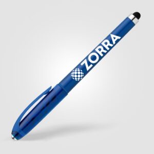 Stylo Prism en plastique recyclé avec stylet, boule anti-stress et encre gel