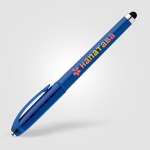 Stylo Prism en plastique recyclé avec stylet, boule anti-stress et encre gel