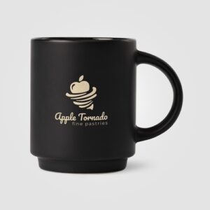Café Duo - 325 ml Ensemble tasse en céramique et planche en bambou