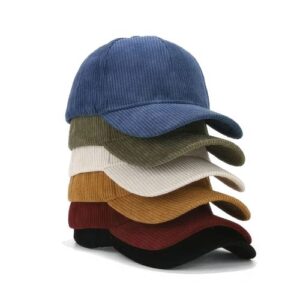 Casquette velours 6 pans