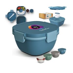 BOITE A REPAS (LUNCH BOX) MULTI-COMPARTIMENTS AVEC FOURCHETTE