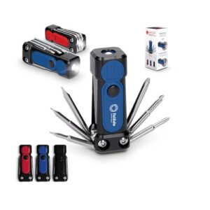 OUTIL MULTIFONCTION - TOURNEVIS 6 TETES + TORCHE