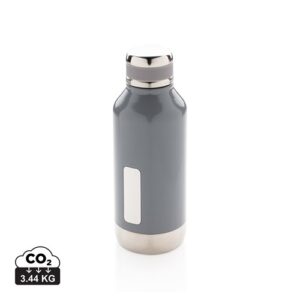 Bouteille étanche avec plaque