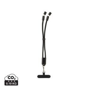 Bracelet téléphone avec câble 60W en rPET RCS LoopAmp