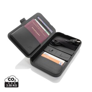 Étui de voyage avec chargeur 3 en 1 en PU RCS Swiss Peak