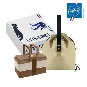 Kit Déjeuner - Sac déjeuner, lunchbox avec poignées et couteau multifonction - GOODJOUR