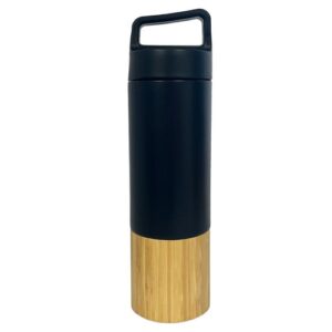 Mug Bouteille isotherme acier inoxydable RCS Finition bambou - ENVIRONNEMENT & NATURE