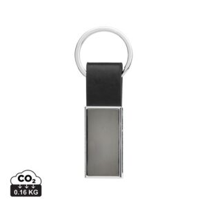 Porte-clés luxe en PU et alliage de zinc recyclé RCS
