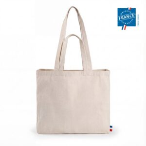 Sac en Coton à deux poignées avec soufflet 220GR Certifié Origine France Garantie - GOODJOUR